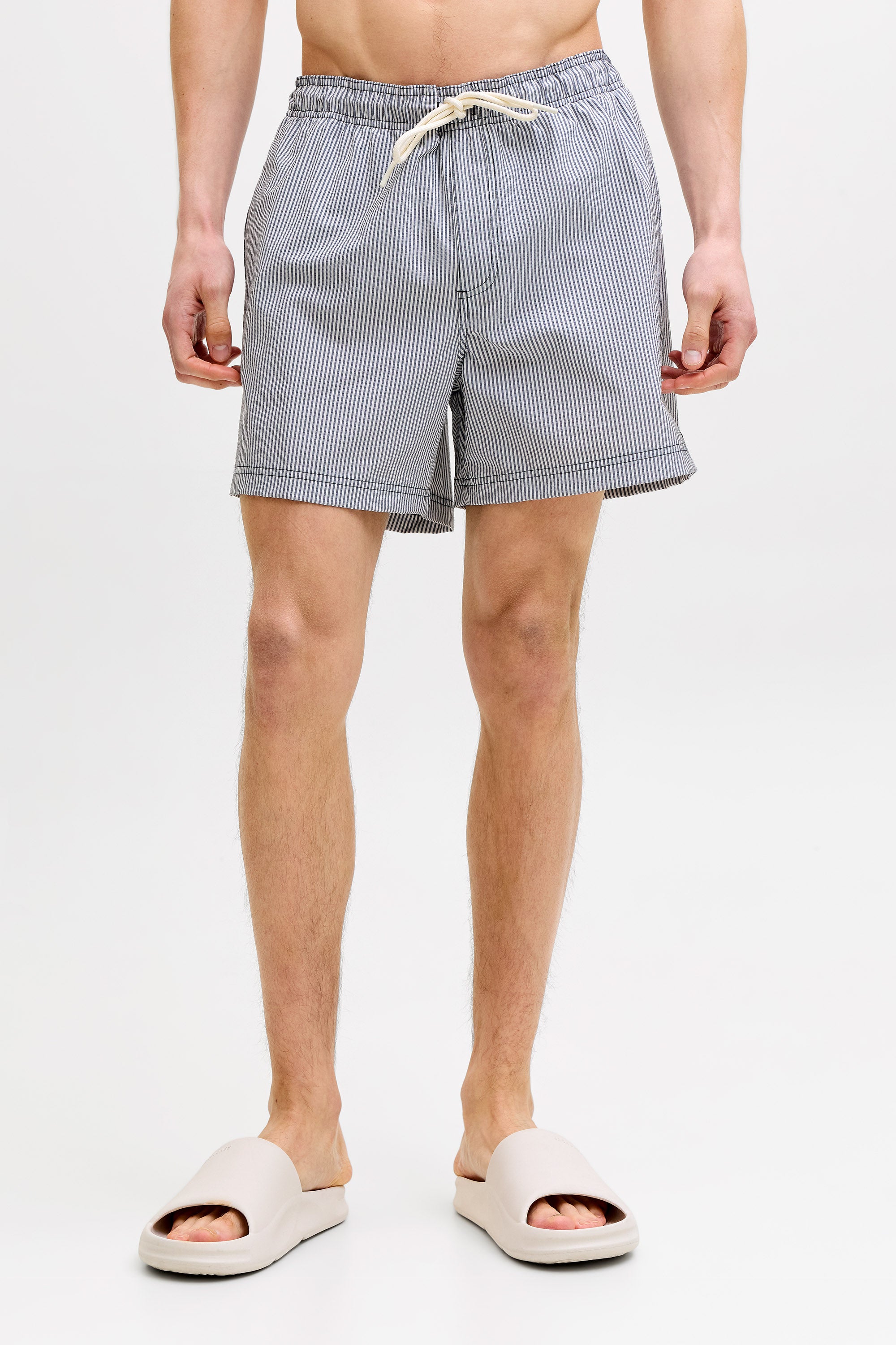 JPSTMAUI short de bain en seersucker - Navy Blazer