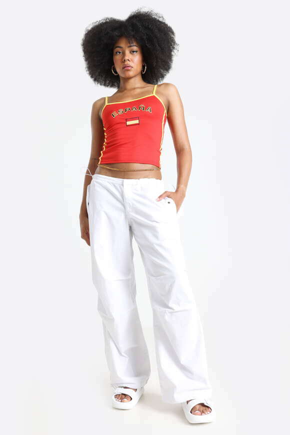 Crop Trägertop - Rot + Gelb