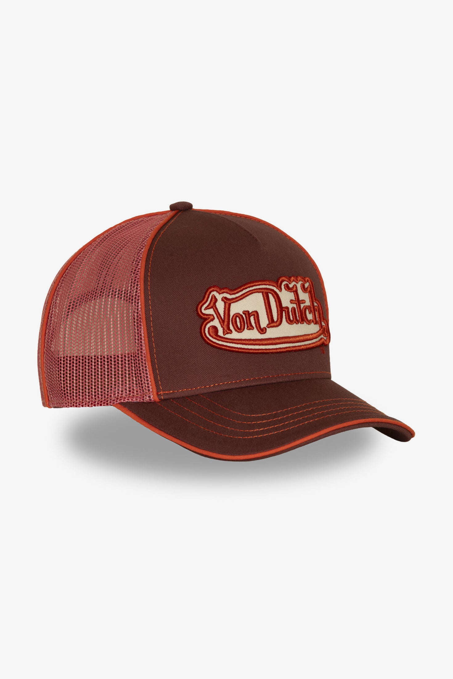 Trucker cap / snapback - Rust + Coral