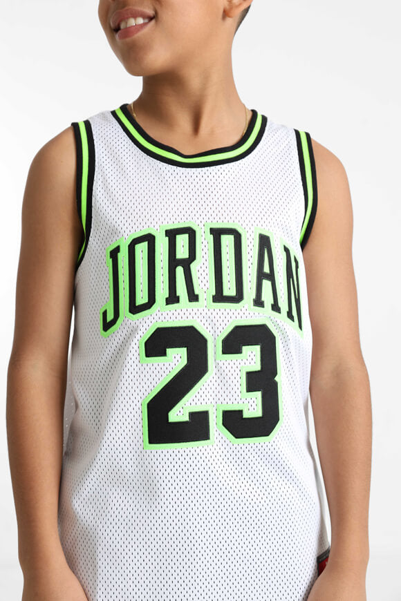 Débardeur en mesh - White + Electric Green