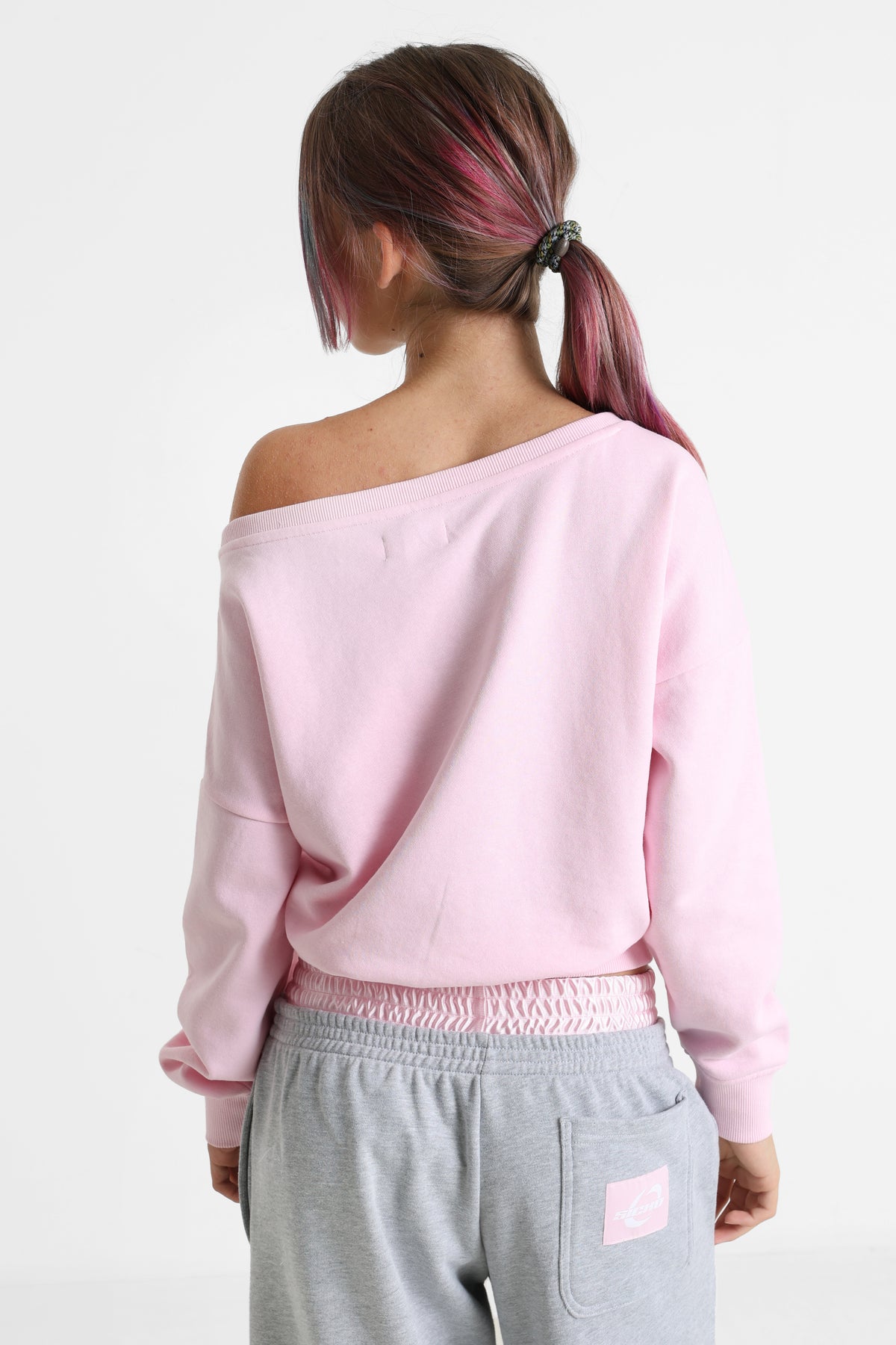 Sweatshirt off shoulder - Rose