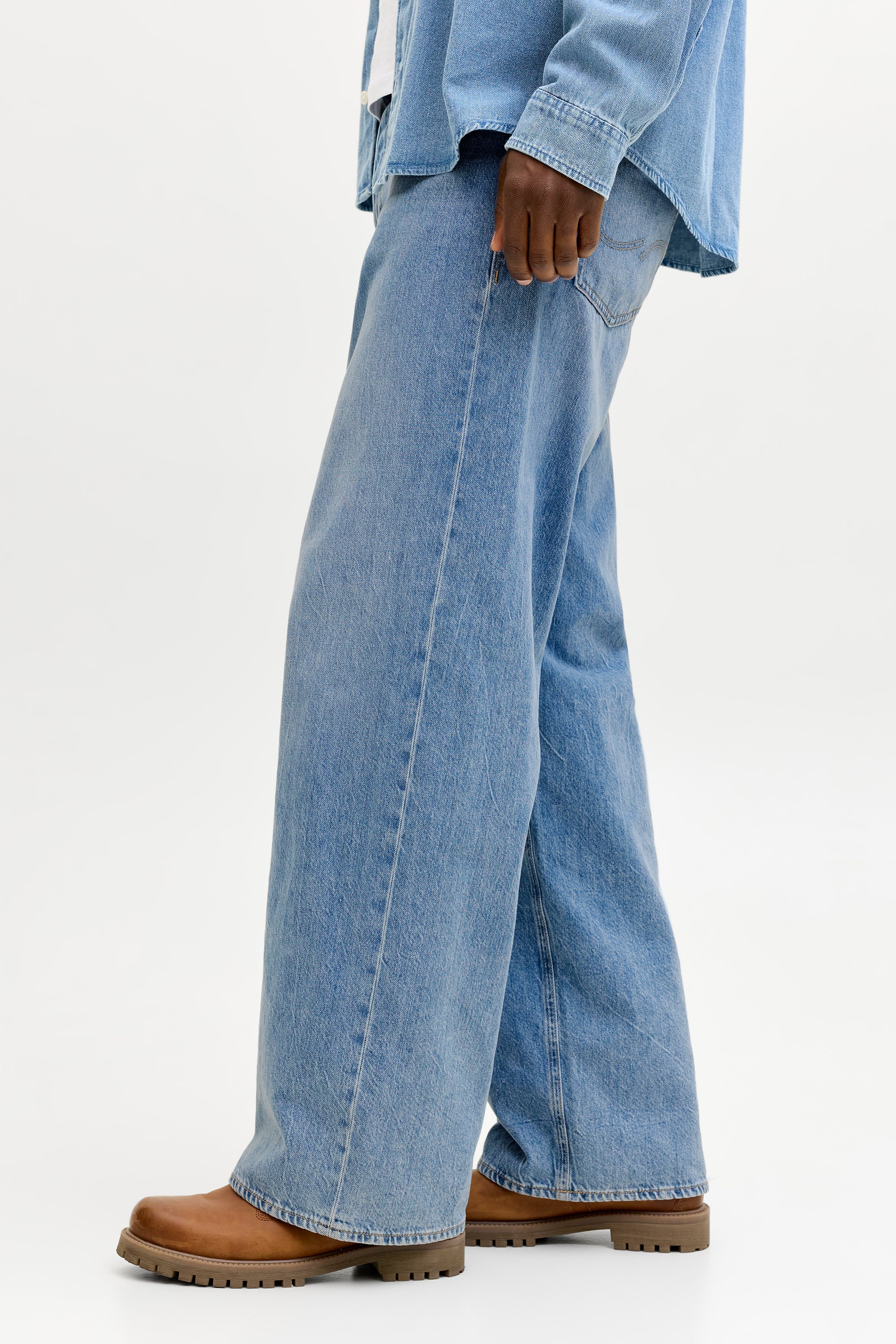 200 JJIDAVE Baggy Fit Jeans L32 - Blue Denim