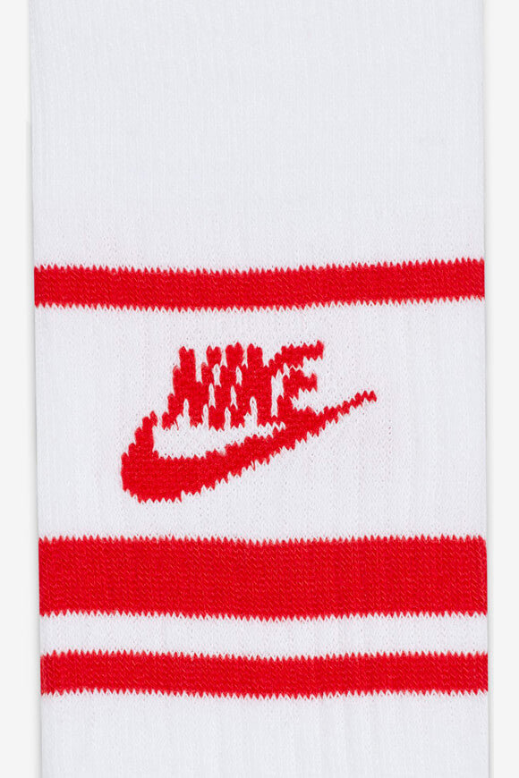 Dreierpack Socken - Weiss + Universitätsrot