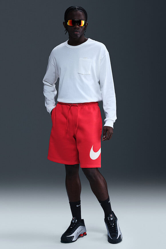 Pantaloncini da bagno in pile Club - Rosso Università