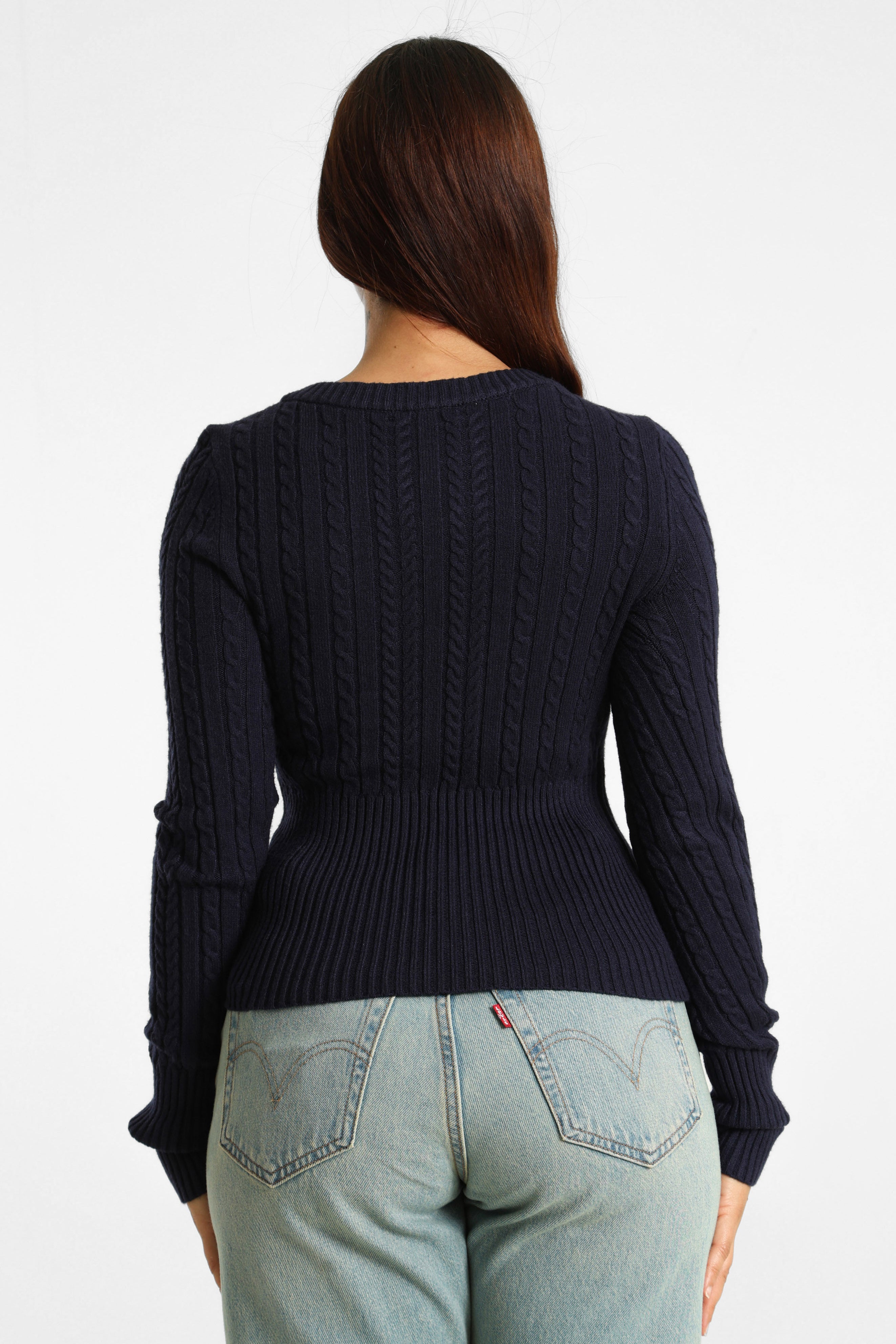Knitted sweater - Bleu marine