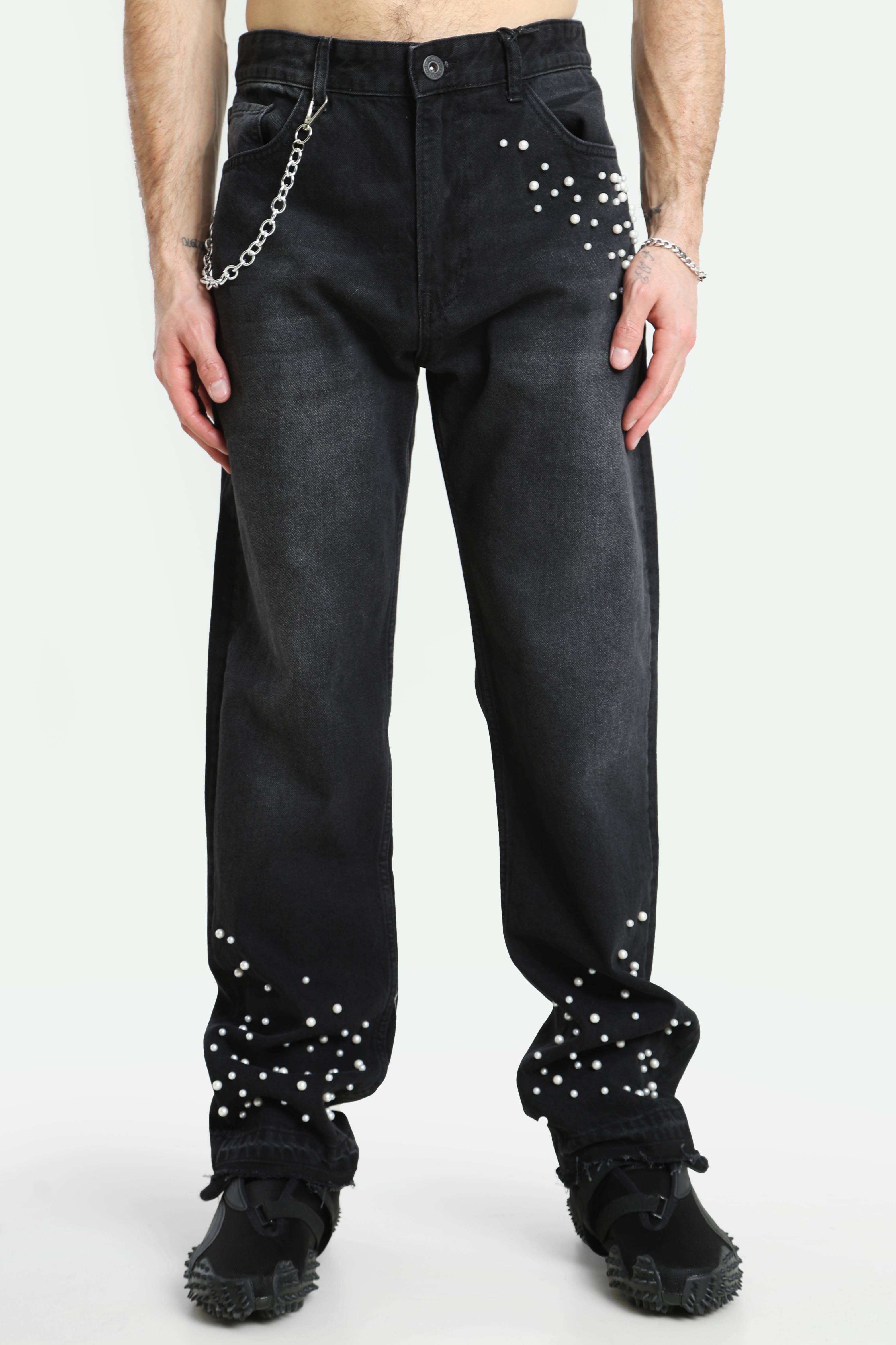 Loose fit jeans - Black denim