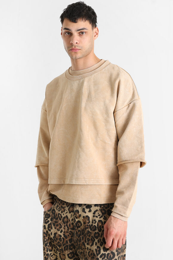 Sweatshirt ample - Beige