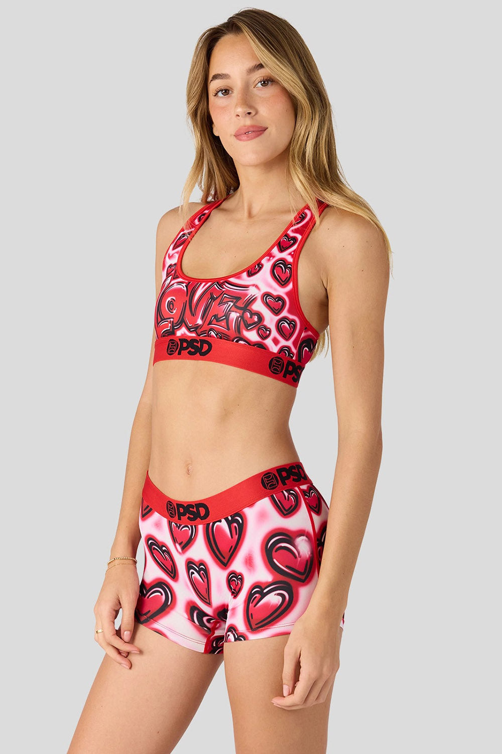 Sport-Bralette - White + Red