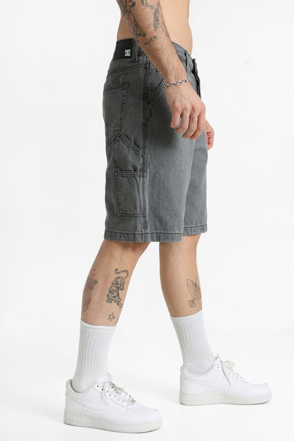 Carpenter Baggy Fit Jeansshorts - Medium Grey Denim