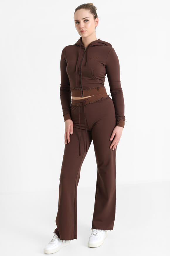 Giacca felpata con cappuccio - marrone