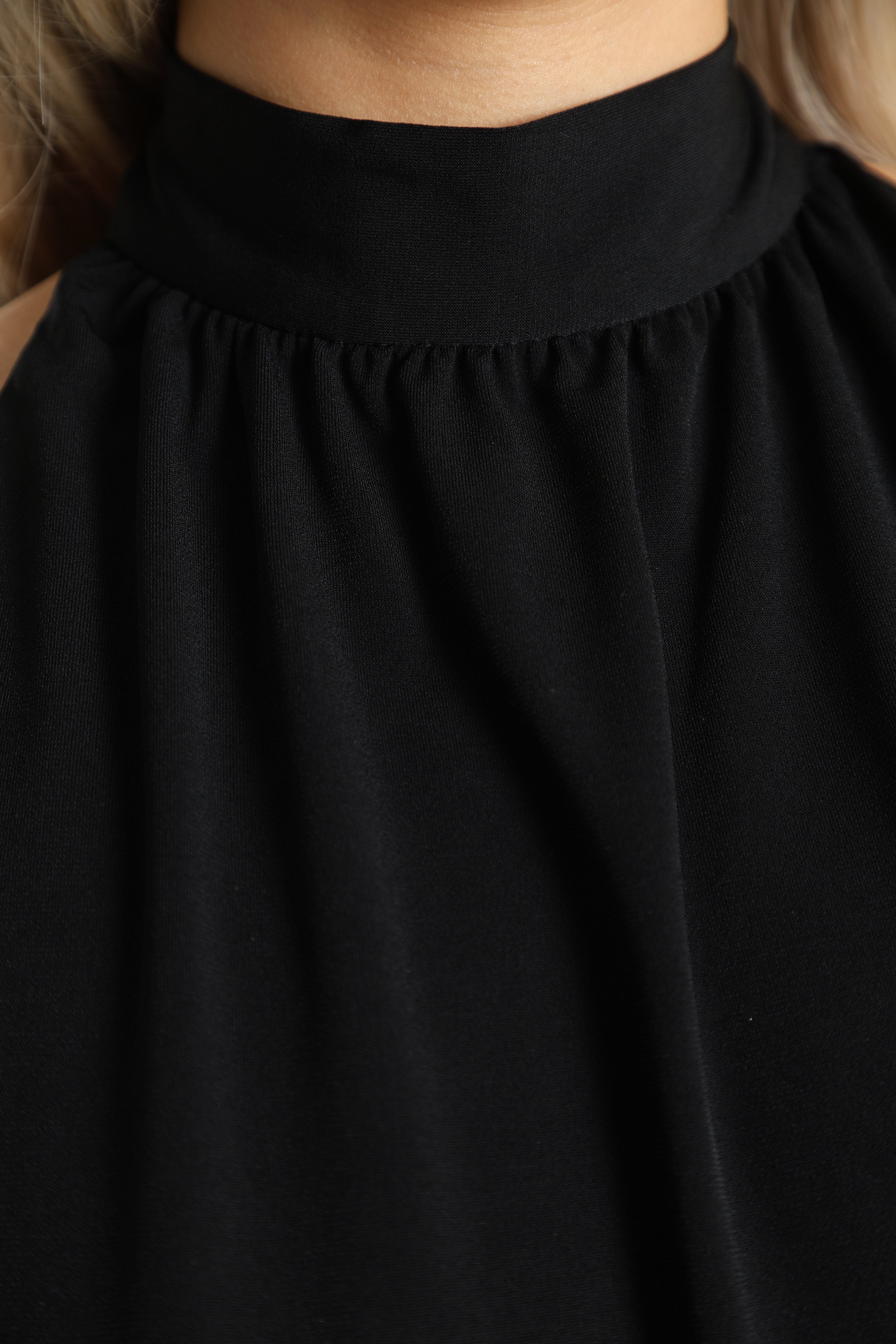 Neckholder Top - Schwarz