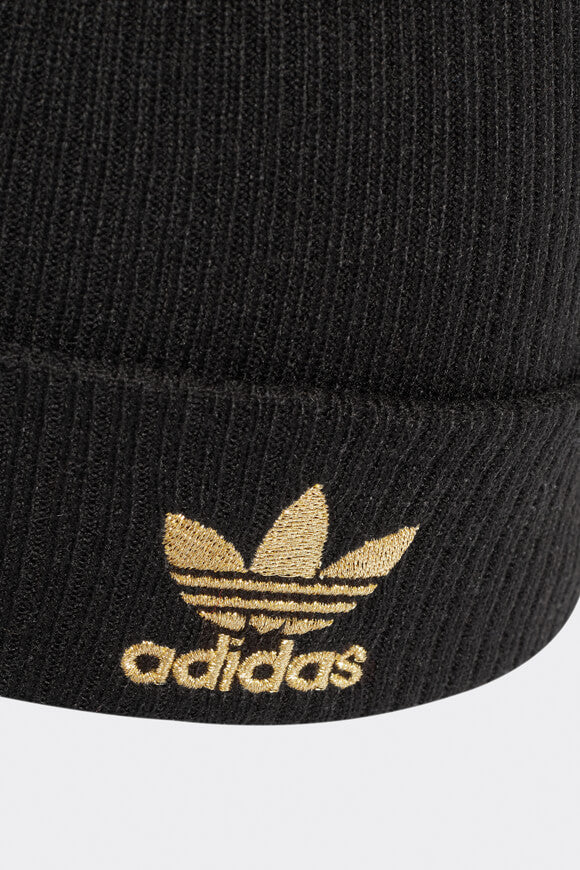 Pom-Beanie - Schwarz