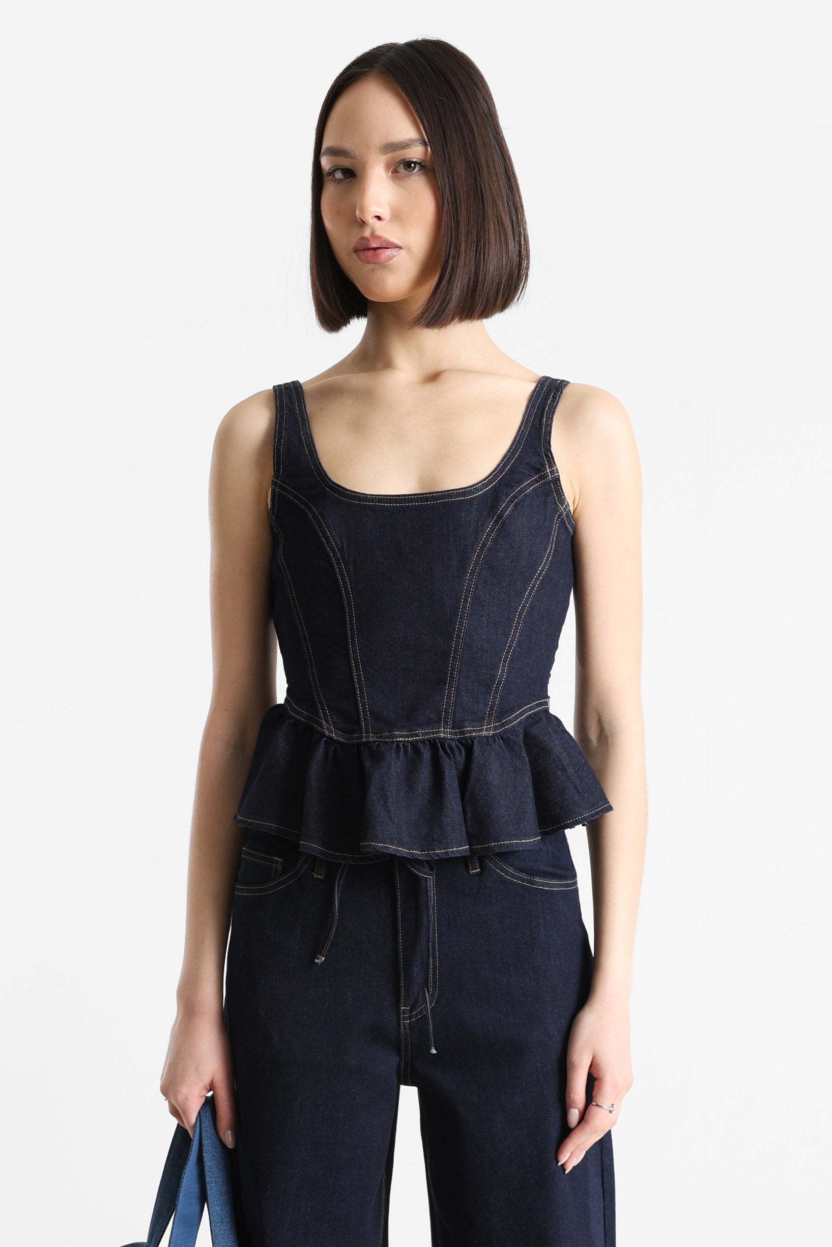 Jeans Top - Dunkelblau