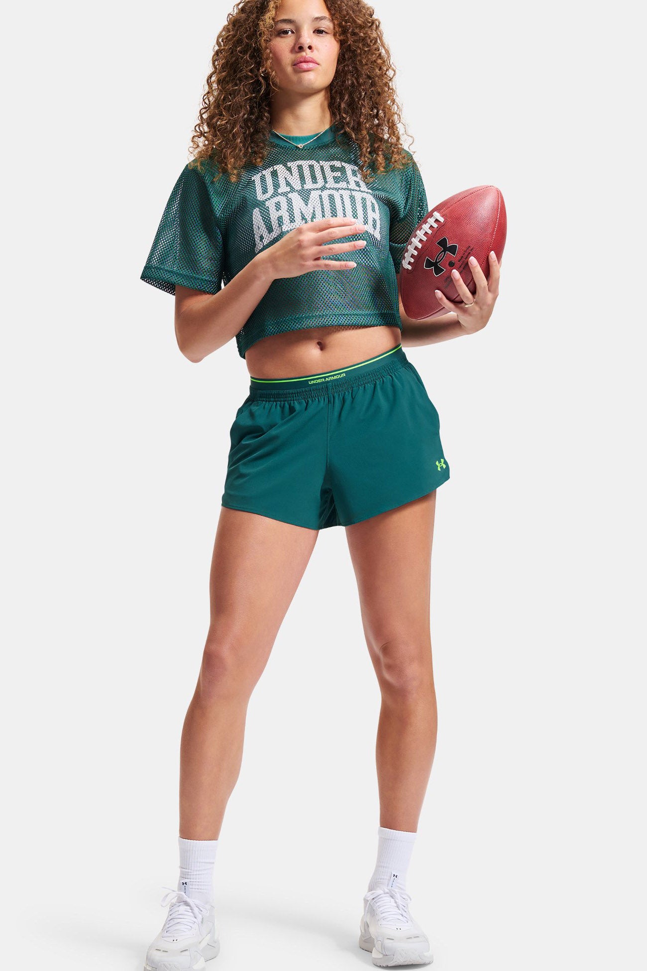 Crop Mesh T-Shirt - Rack Green