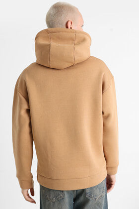 Heart Kapuzensweatshirt - Camel + Black