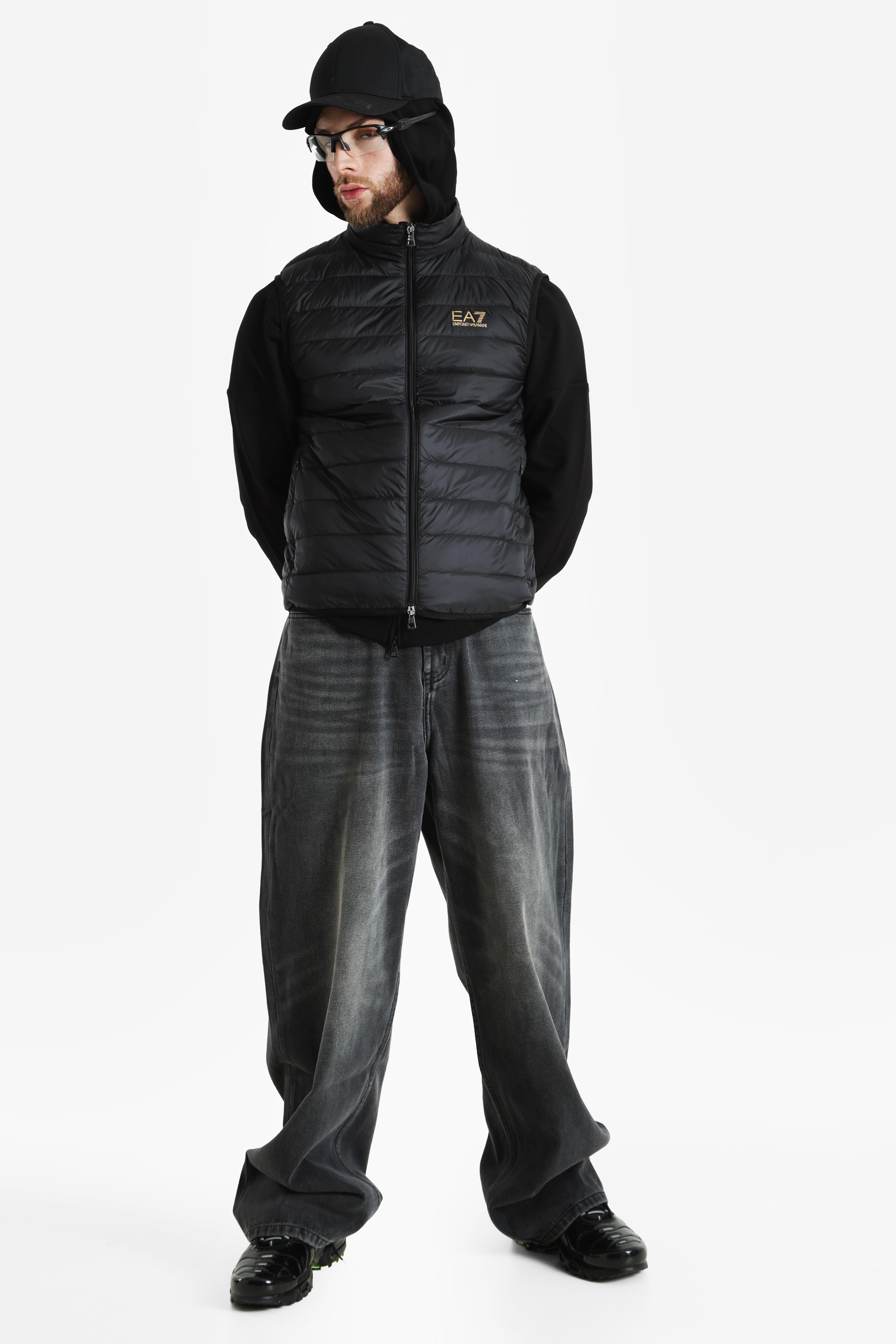 Gesteppte Daunenjacke - Black