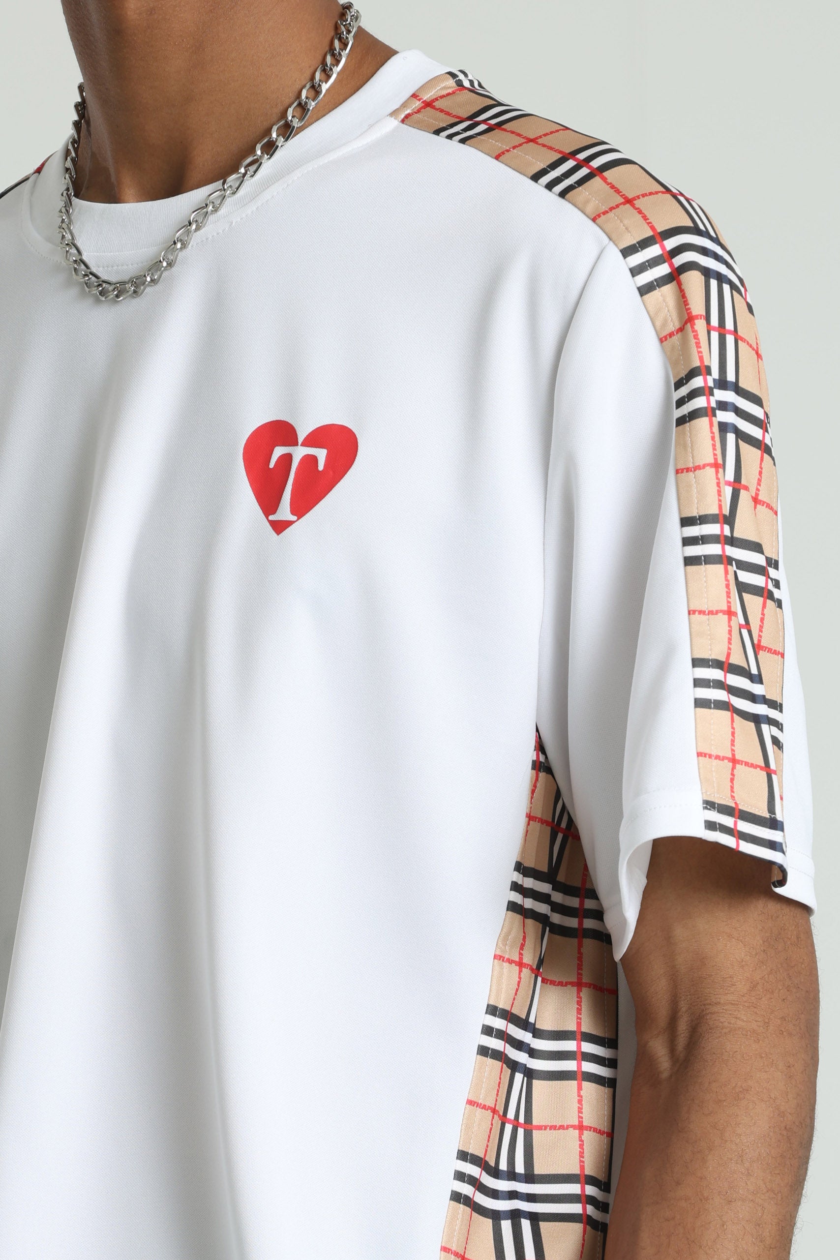 T-Shirt - Weiss + Beige