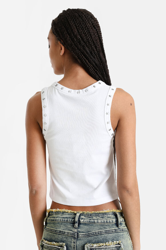 Crop tank top - white
