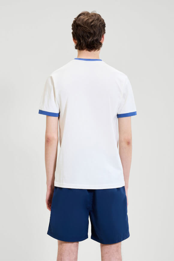 T-shirt Meduno - Offwhite + Blue