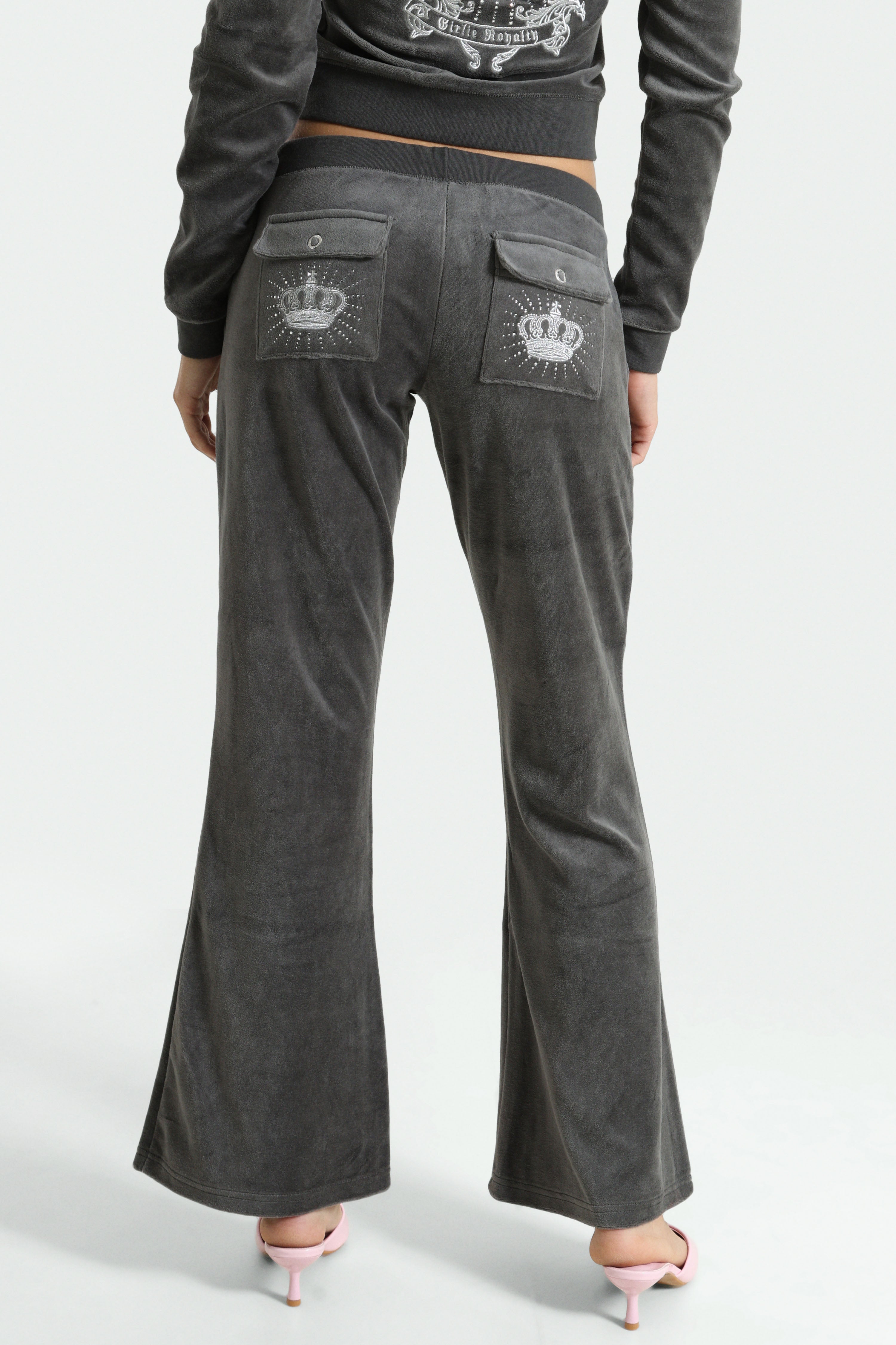 Rebelle pantalon flare en velours - Raven