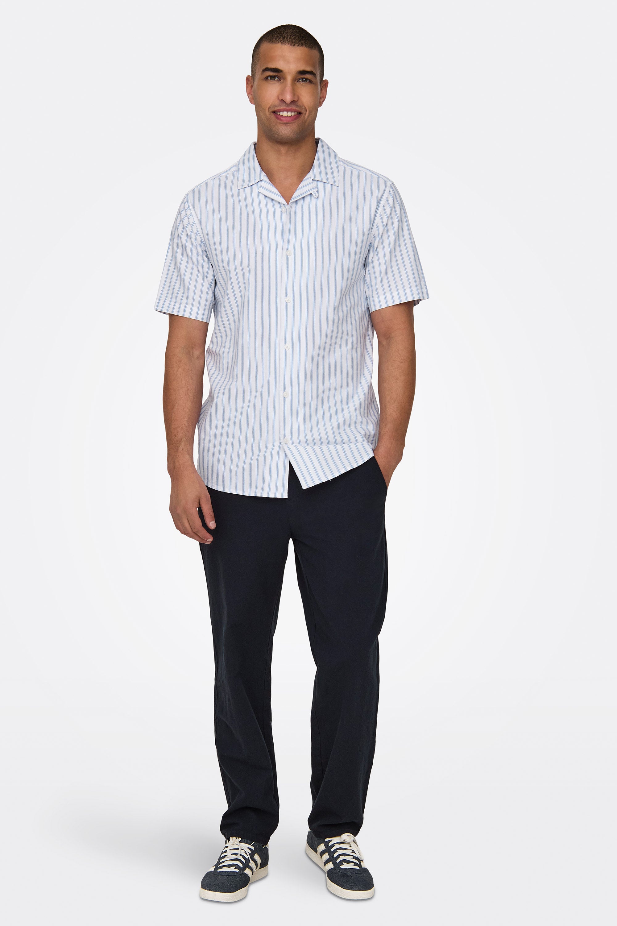ONSSINUS Leinenhose - Dark Navy