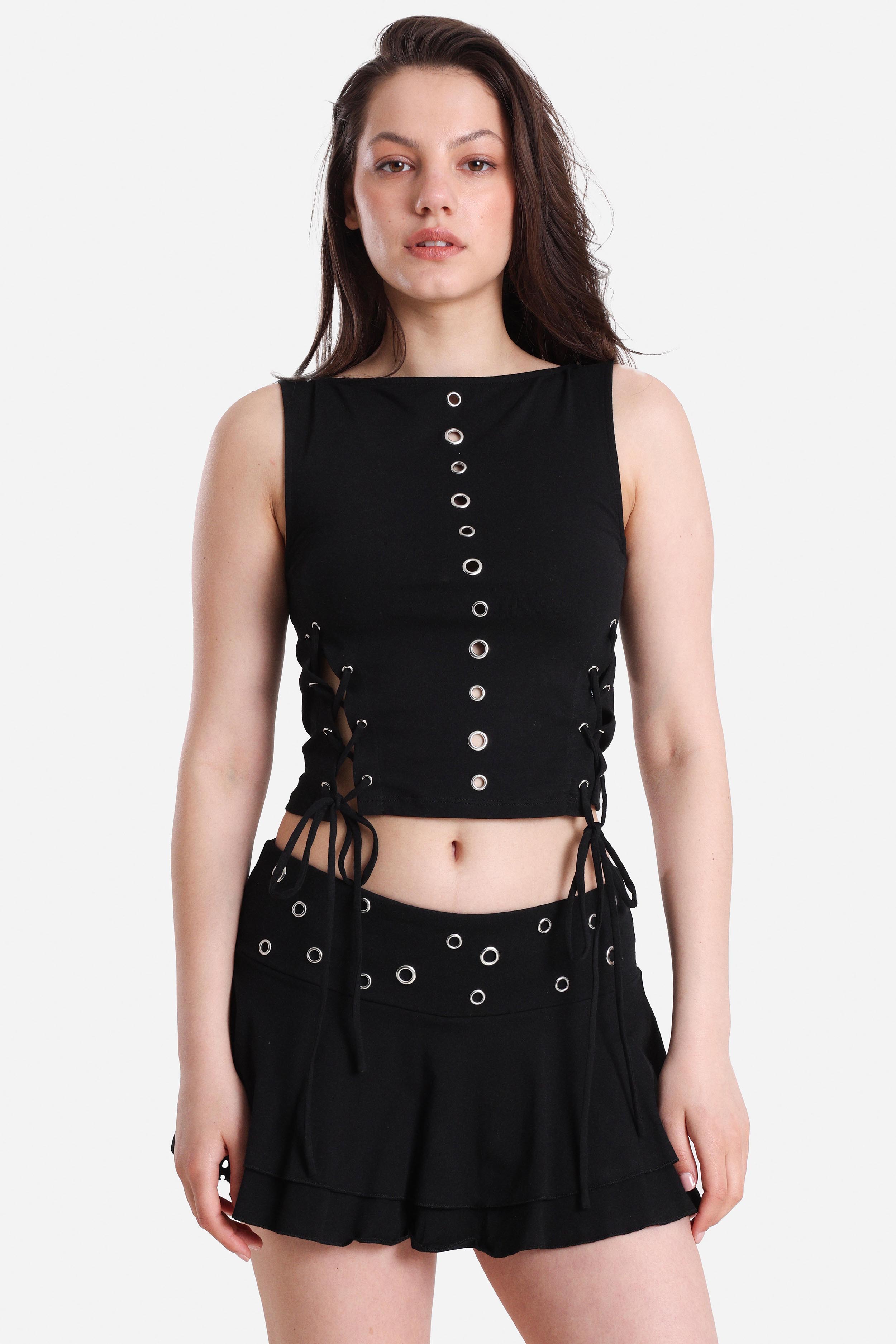 Crop Top - Schwarz