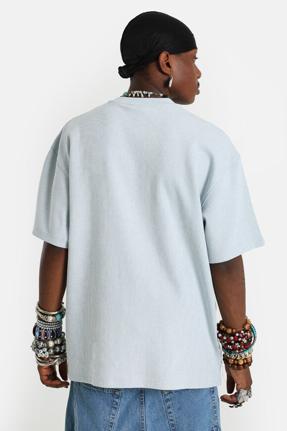 Strukturiertes T-Shirt - Open Blue