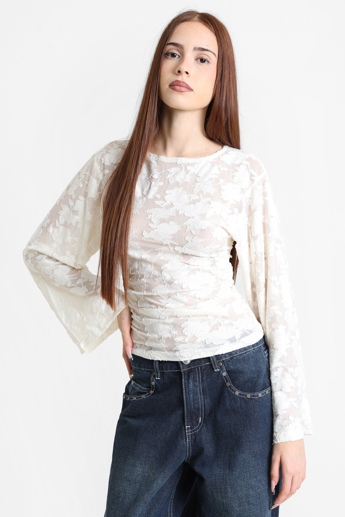 ONLNADIA shirt manches longues - Cloud Dancer