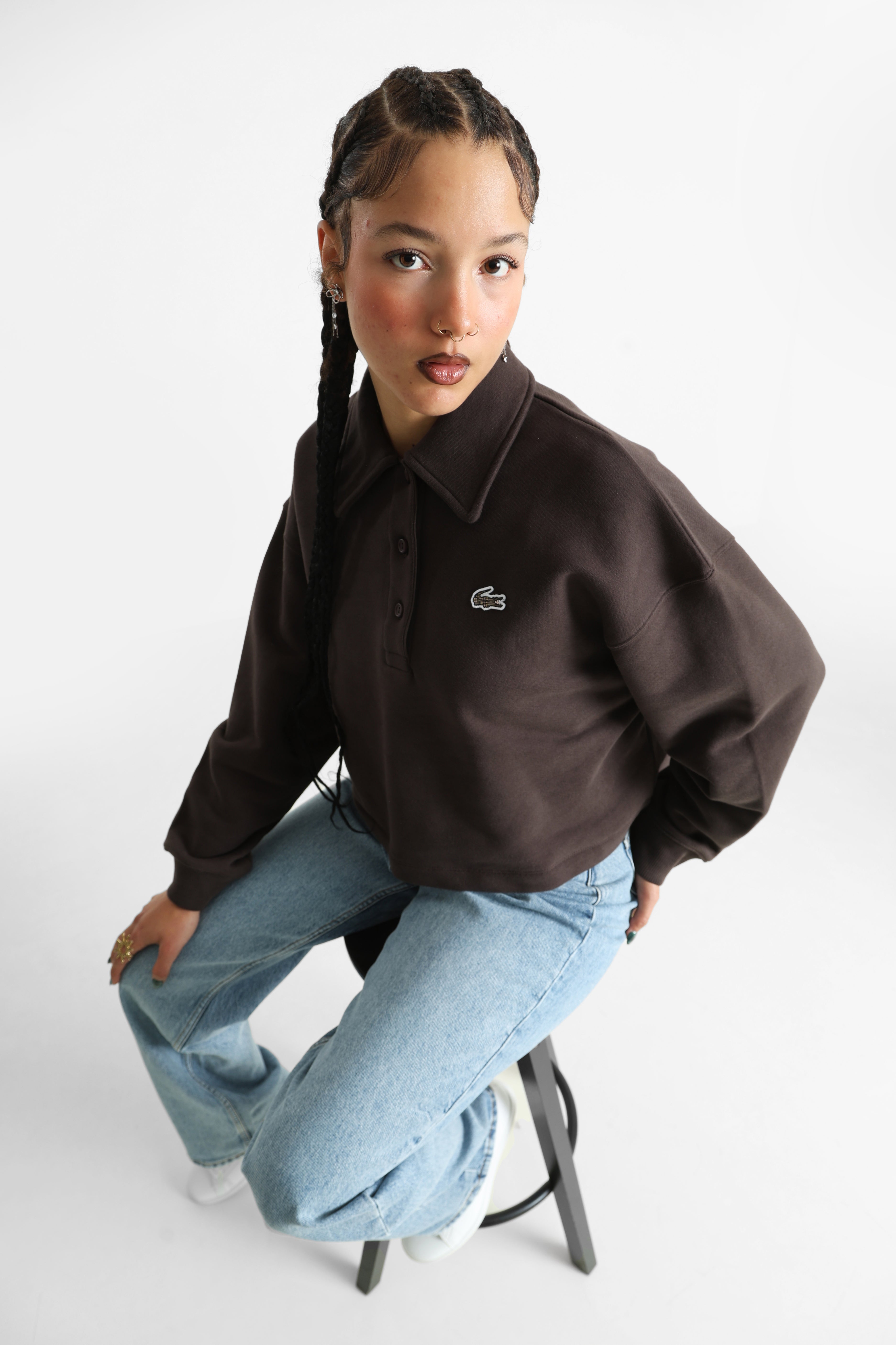 Felpa ampia - Brown
