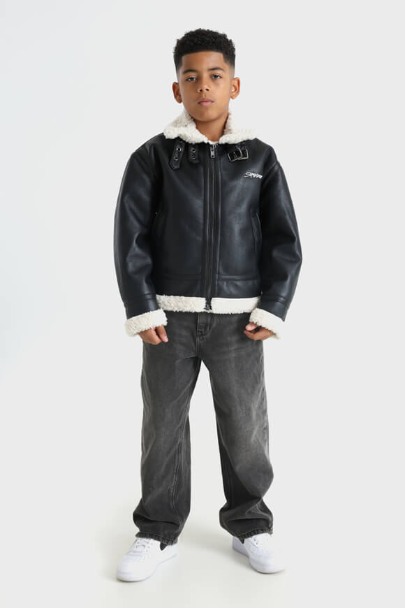 Giacca in shearling - Nero