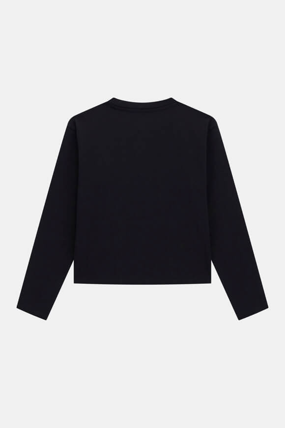 Crop Langarmshirt - Jet Black