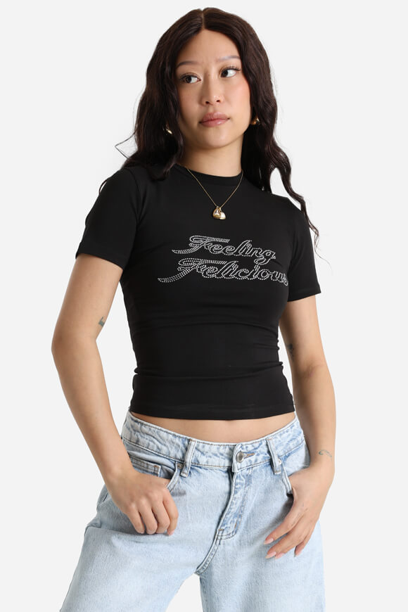 Maglietta con crop - Nero