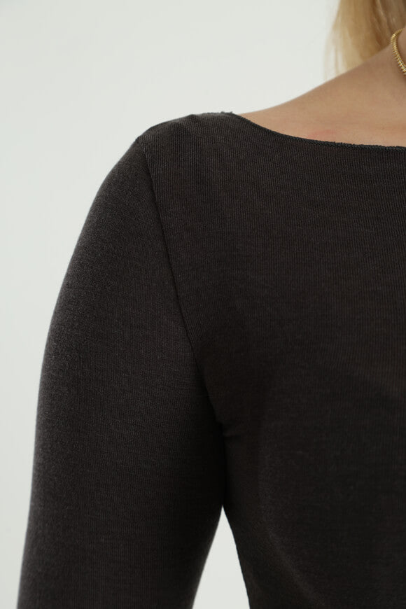 Langarmshirt - Anthrazit