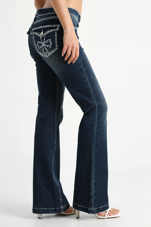 Jeans flare - bleu foncé
