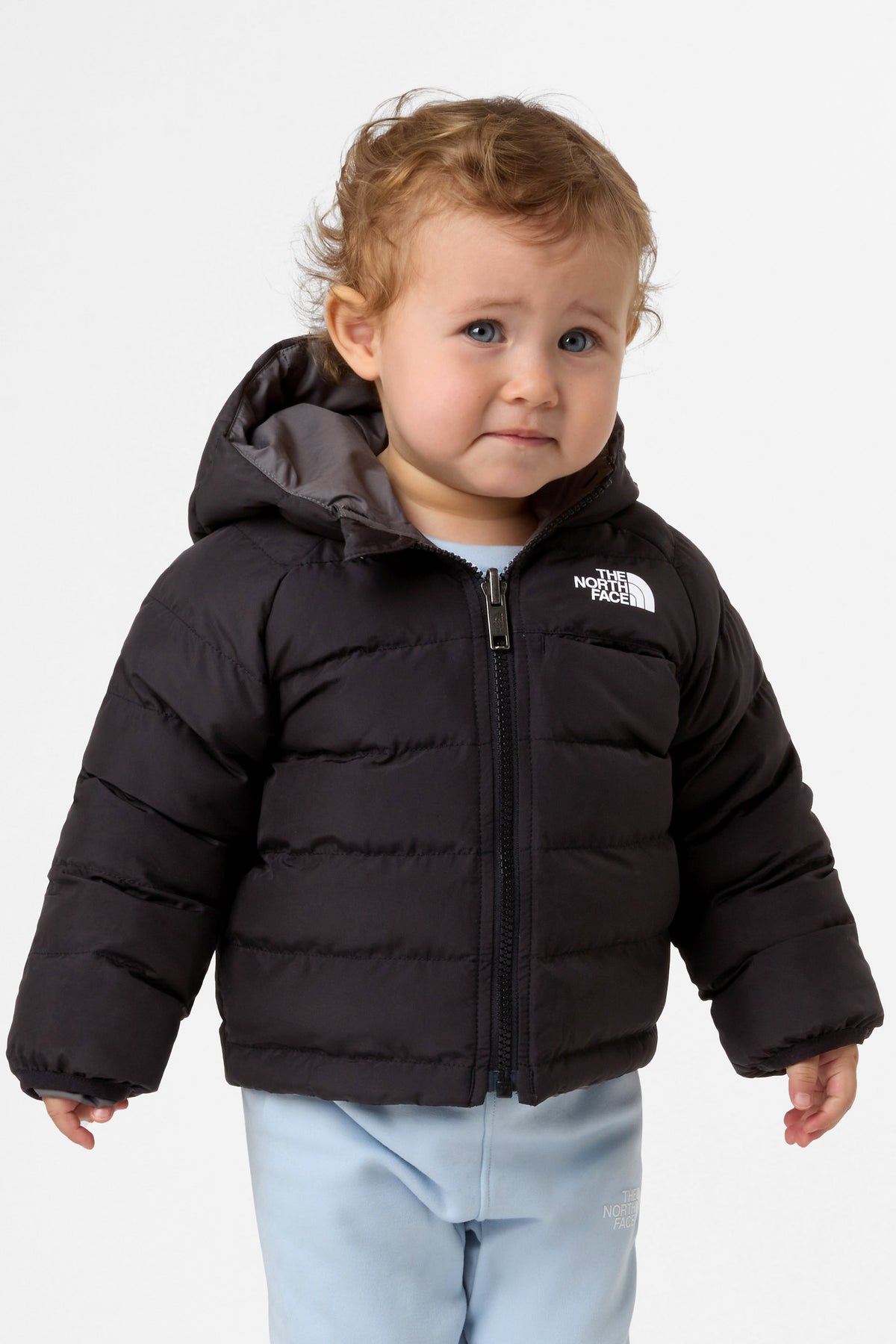 Perrito Leichte Baby Wendejacke - Black + Dark Grey