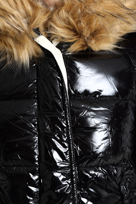 Cappotto in vinile puffer - nero