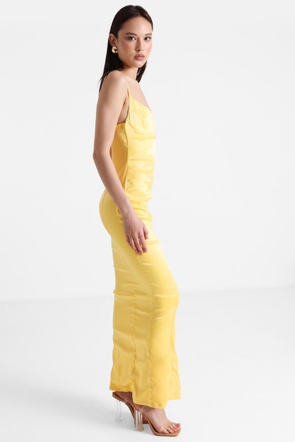 Satin maxi dress - yellow