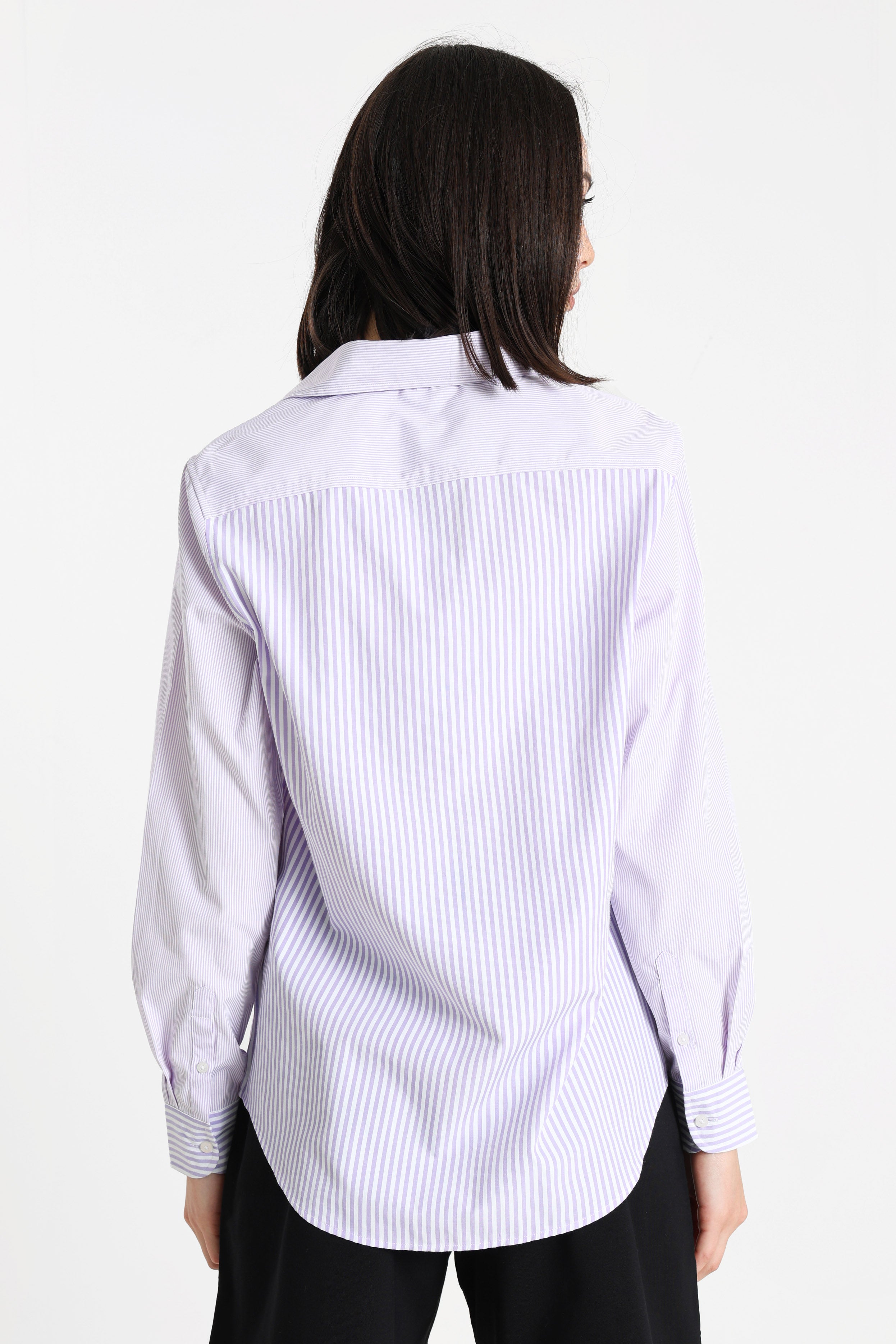 Lizy Hemd - Lilac + White