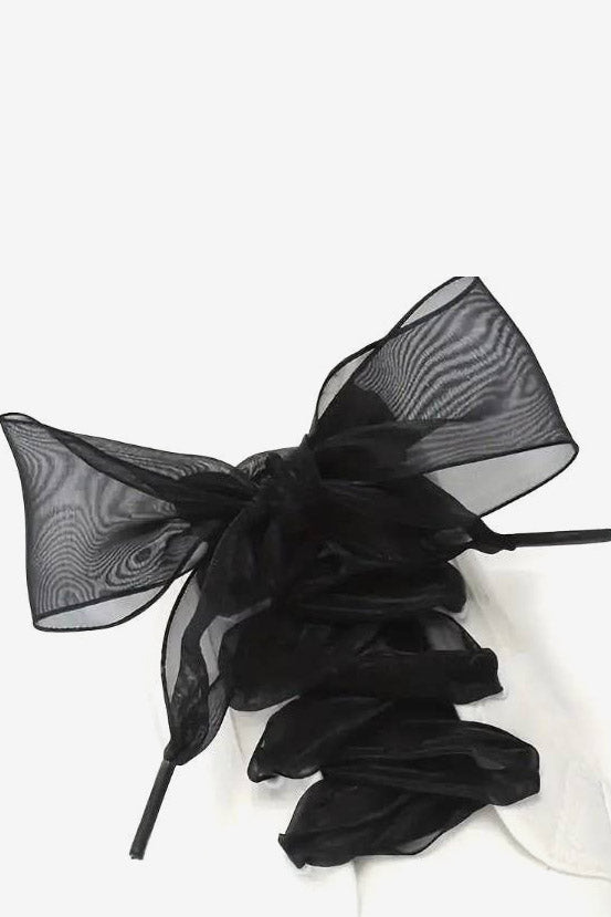 Organza shoelaces 150 cm - Black