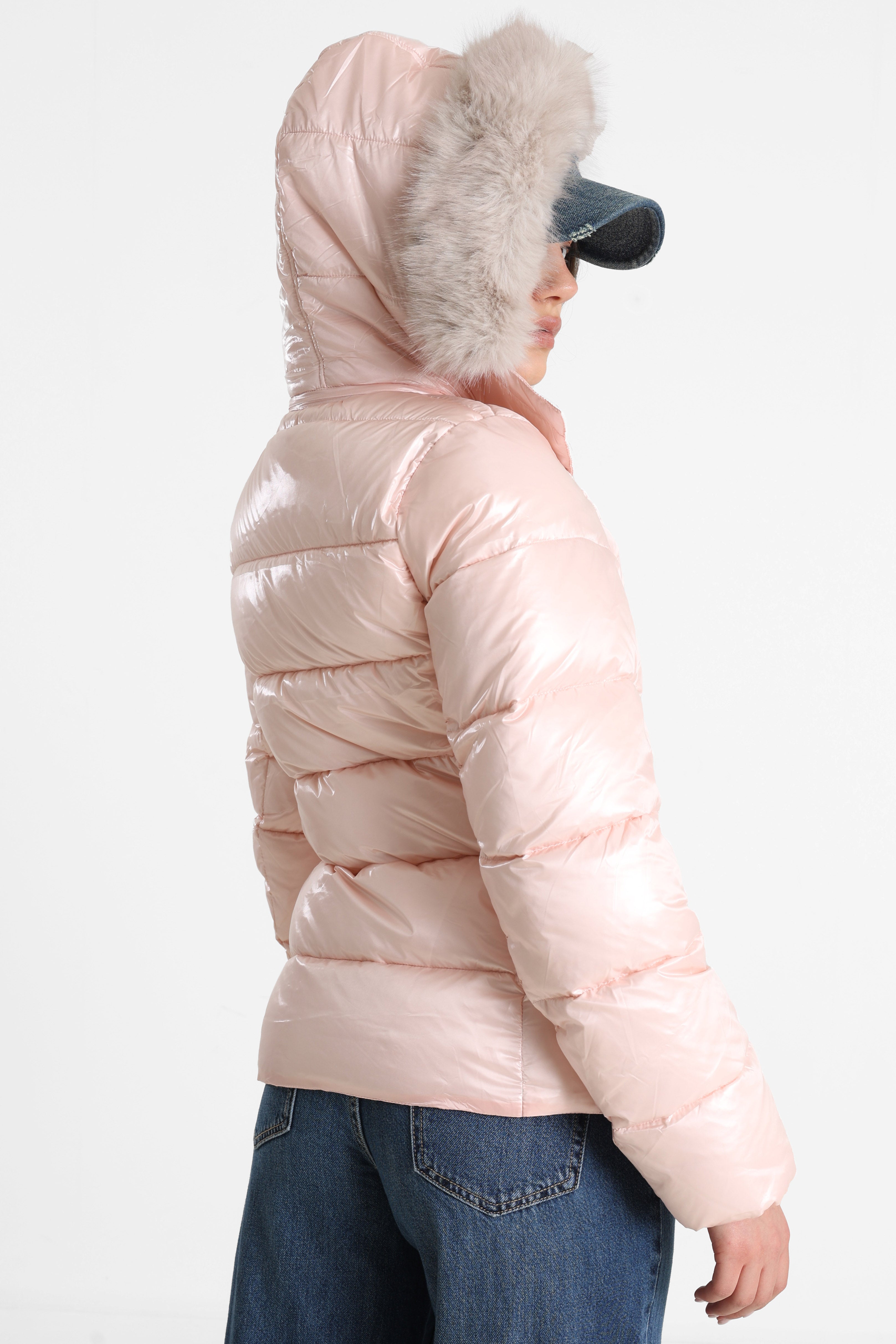 Giacca trapuntata effetto lucido - Rosa chiaro