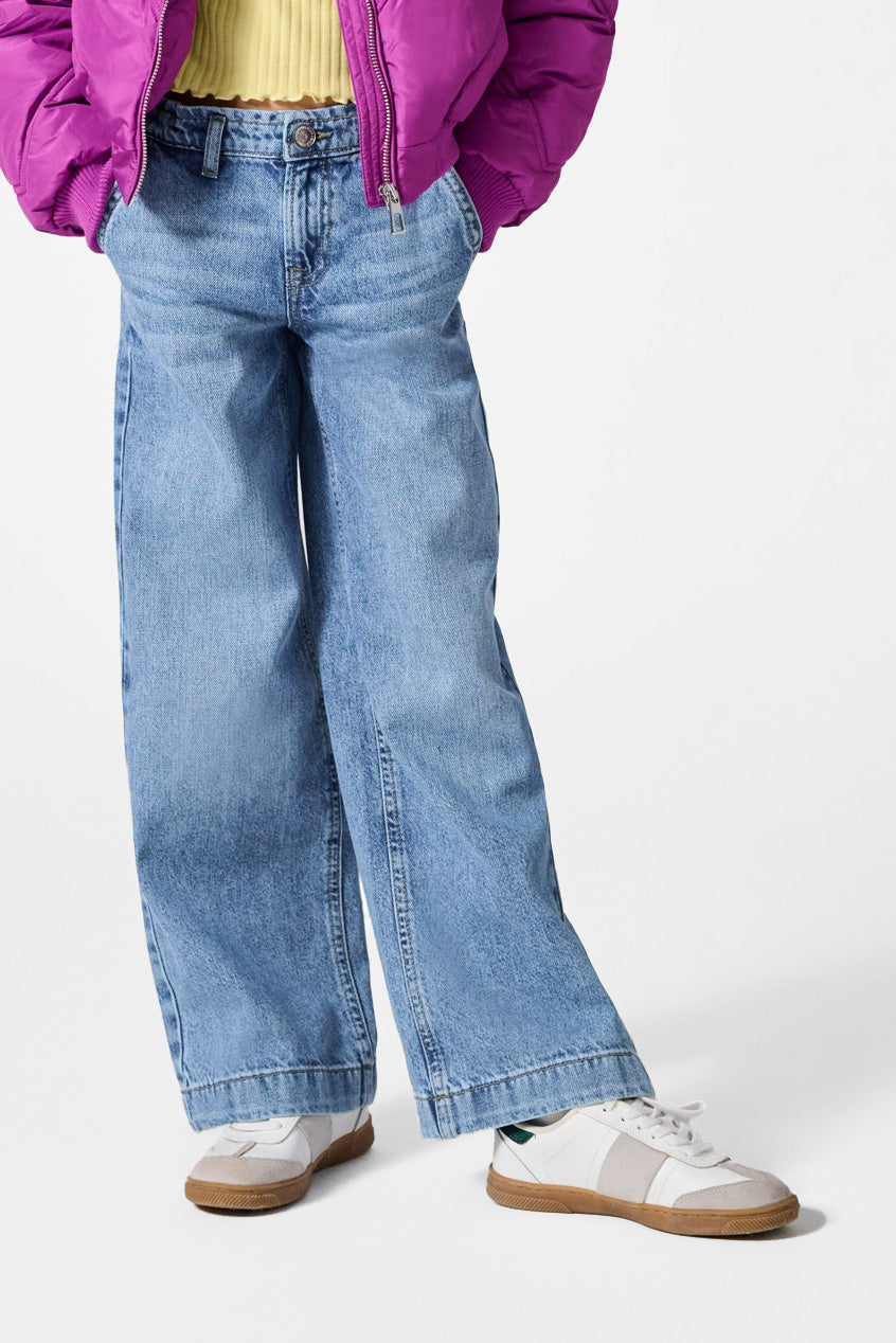 KOGCOMET Wide Leg Jeans - Medium Blue Denim