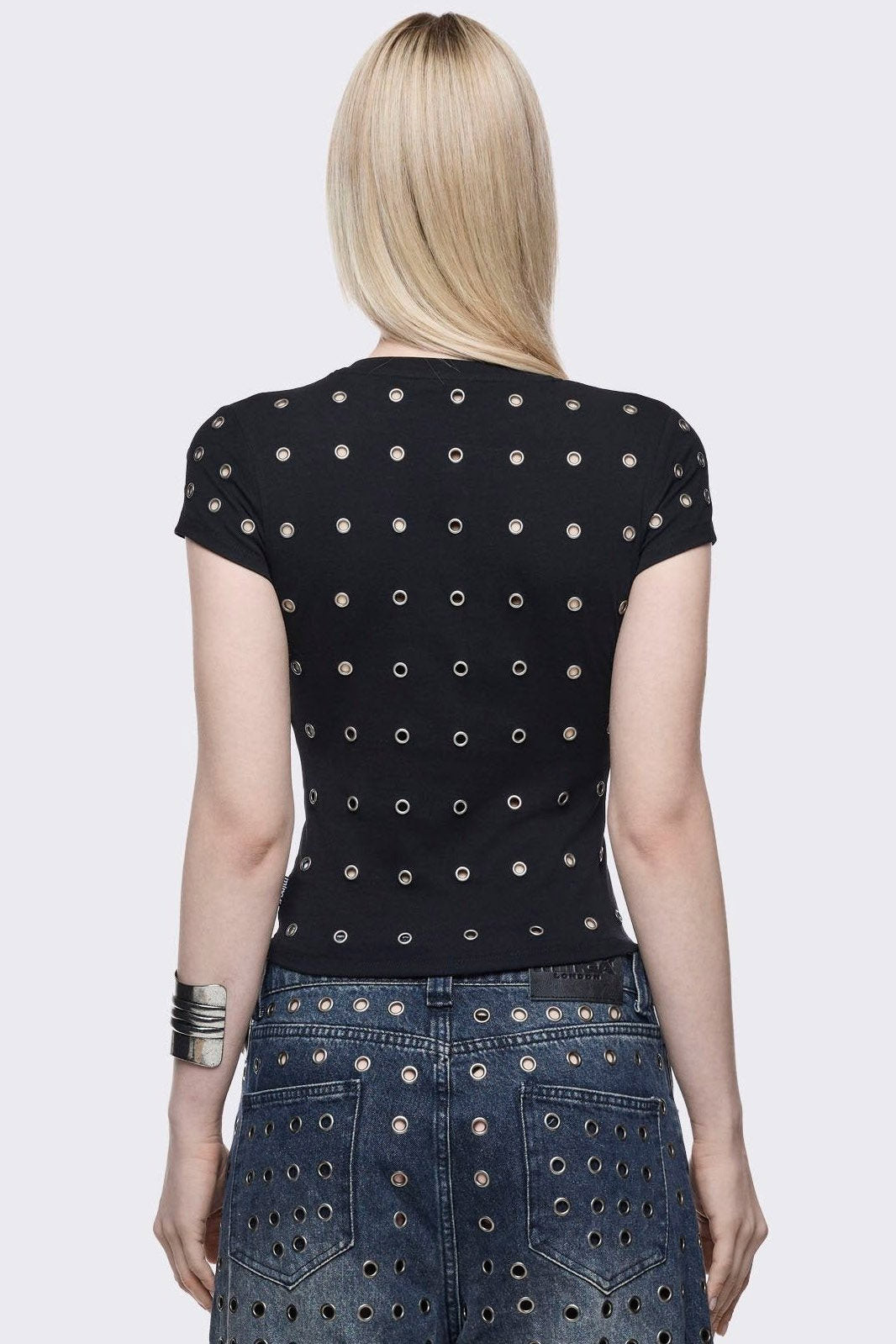 Rogue T-Shirt mit Nieten - Black