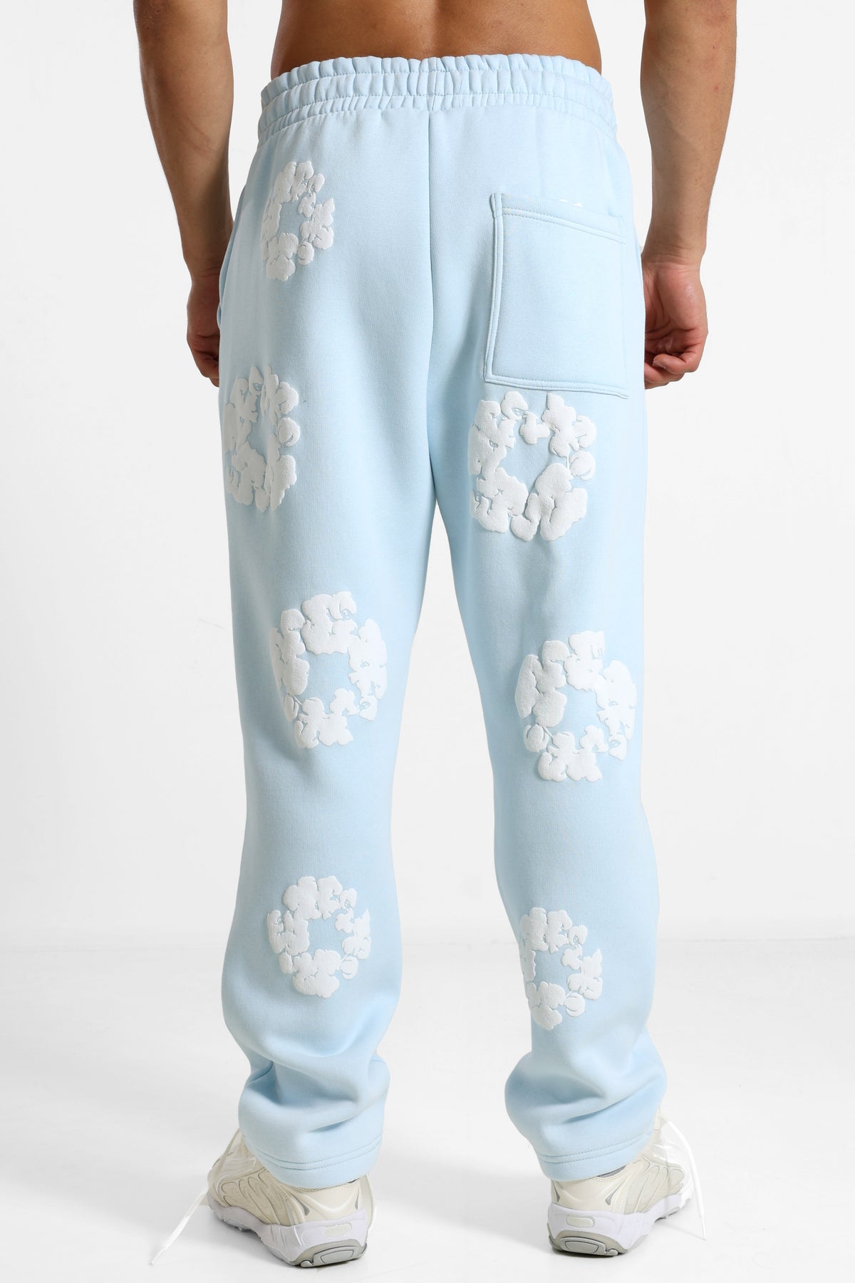 Pantalon en sweat - Light Blue + White