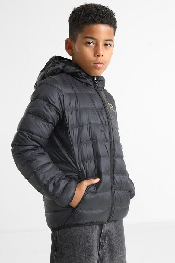 Leichte gesteppte Daunenjacke - Black