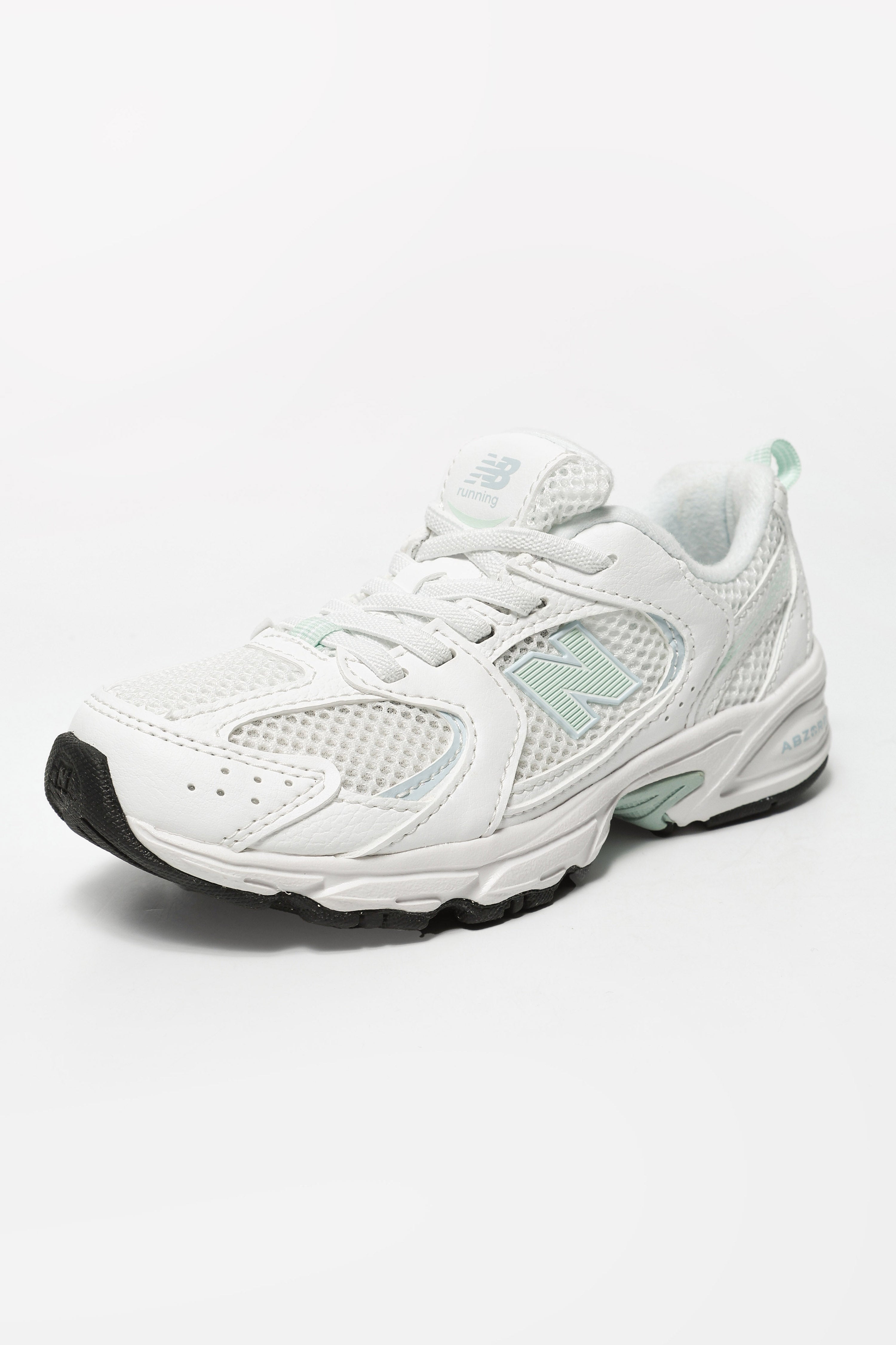P 530 Bungee Lace junior sneakers - White + Light Green
