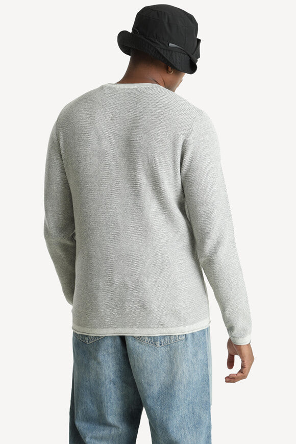 ONSERIC structured knit sweater - Light Grey Melange
