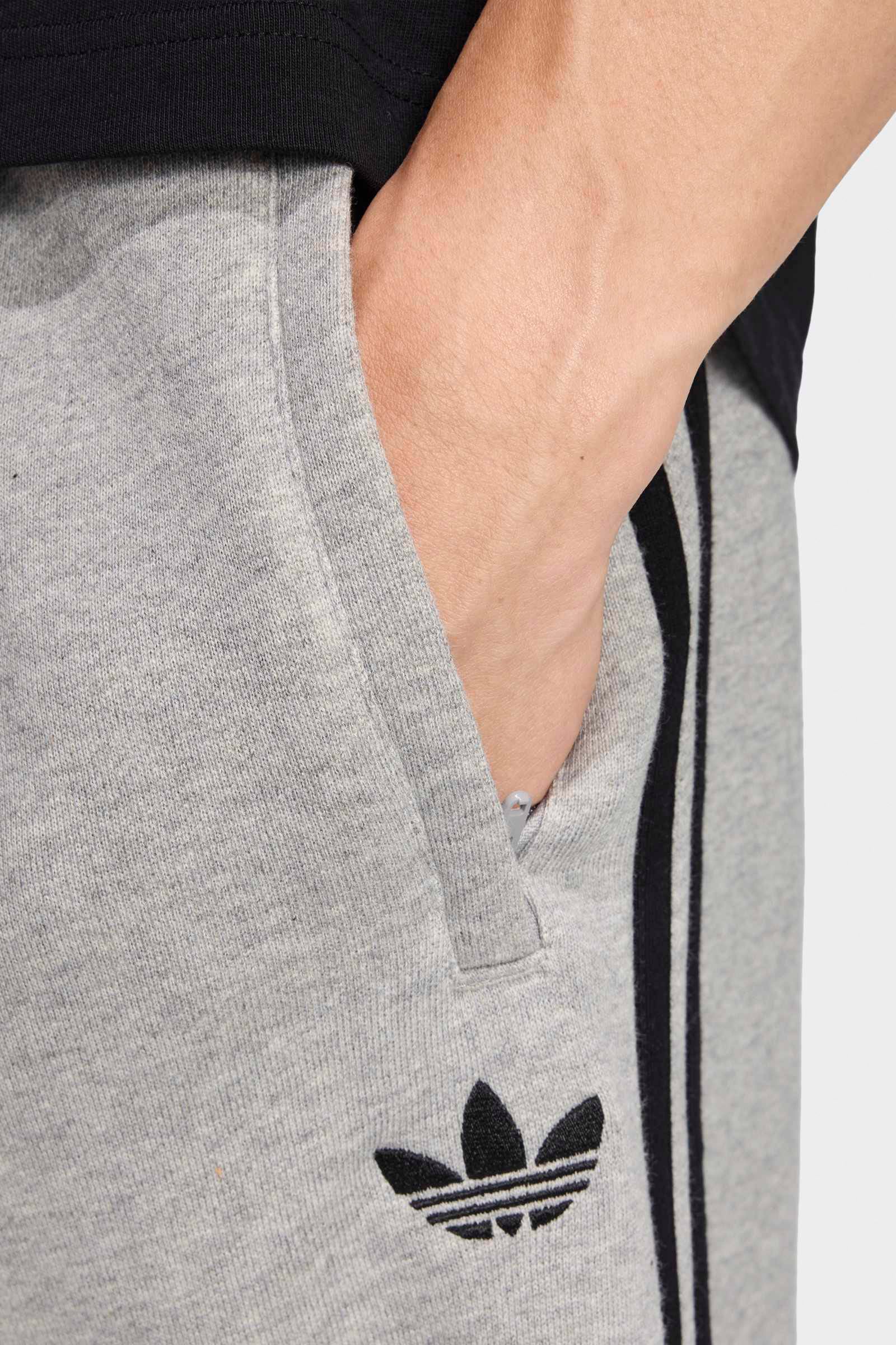 3-Stripes short en sweat - Medium Grey Heather