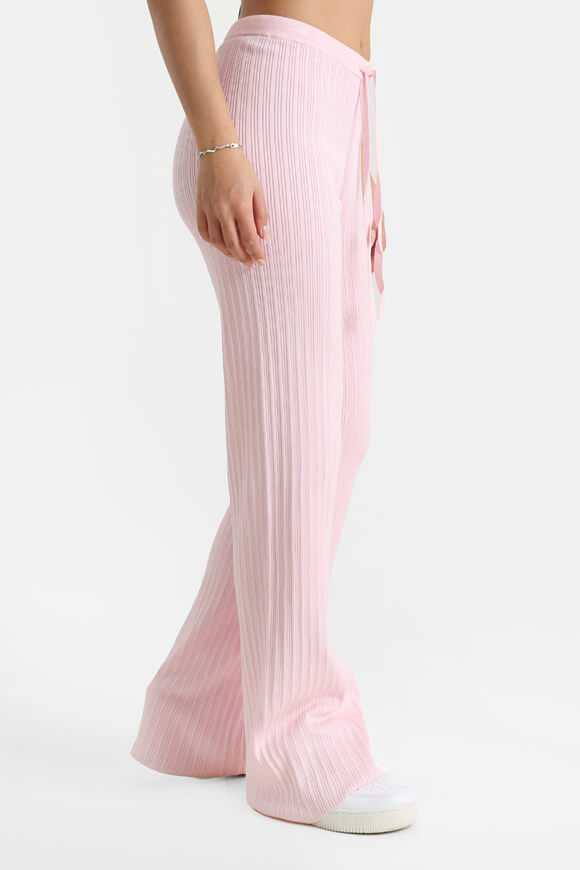 Ribbed knitted trousers - Pink