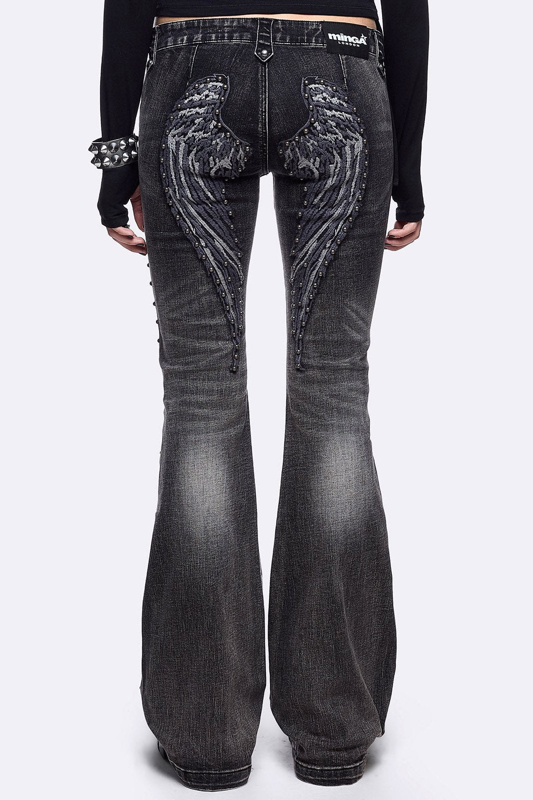 Holy Damage jean flared - Black Washed