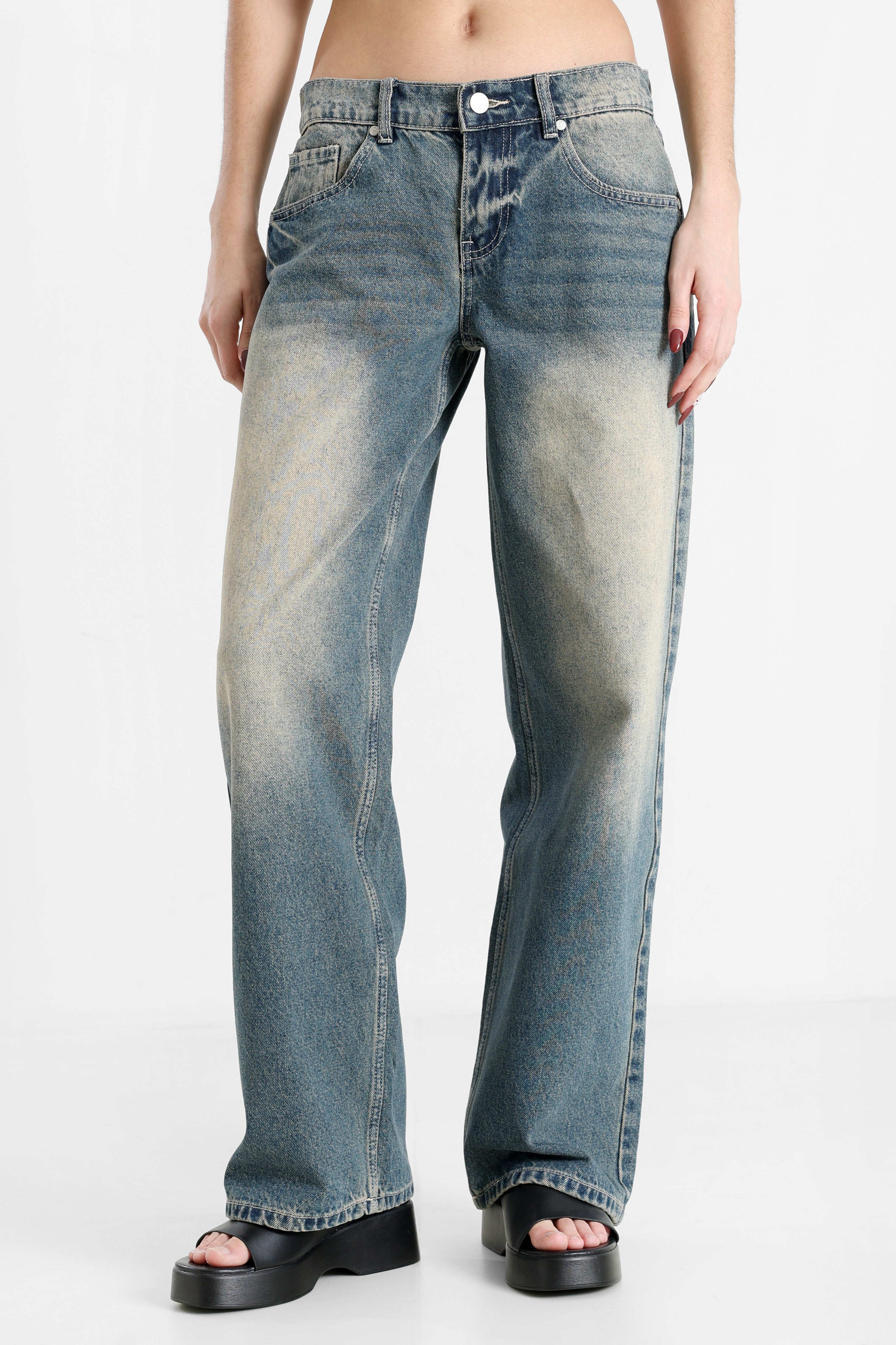Baggy fit jeans - Washed blue